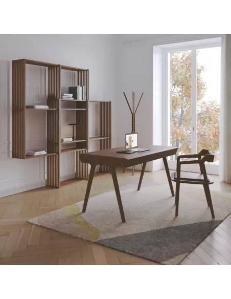 Fauteuil Noyer Massif Kundera  - Fait main - Cuir en option - Wewood