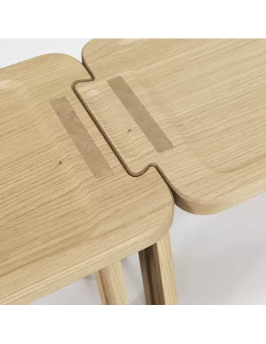 Tabouret en Chêne massif Multibanqueta - Fait main - Wewood