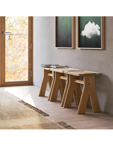 Tabouret en Noyer massif Multibanqueta - Fait main - Wewood