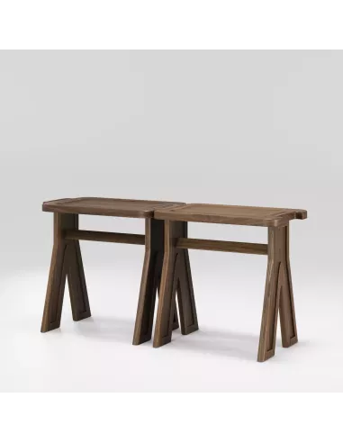 Tabouret en Noyer massif Multibanqueta - Fait main - Wewood
