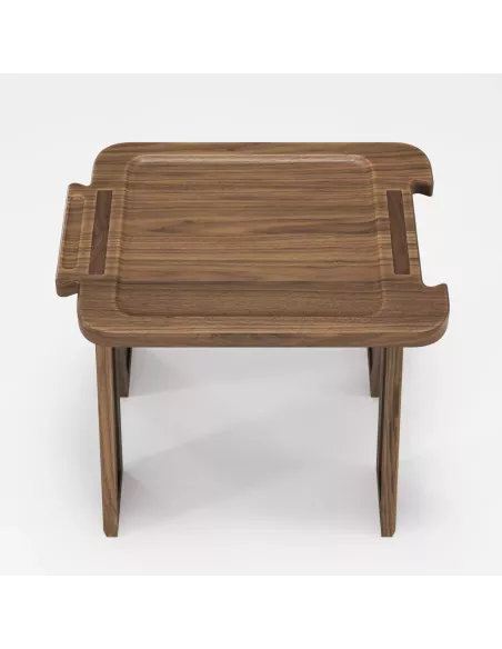 Tabouret en Noyer massif Multibanqueta - Fait main - Wewood