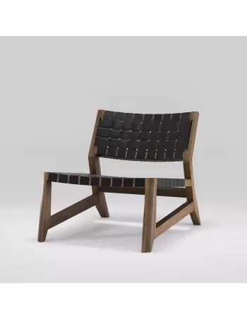 Fauteuil en Noyer Odhin en noyer massif fait main