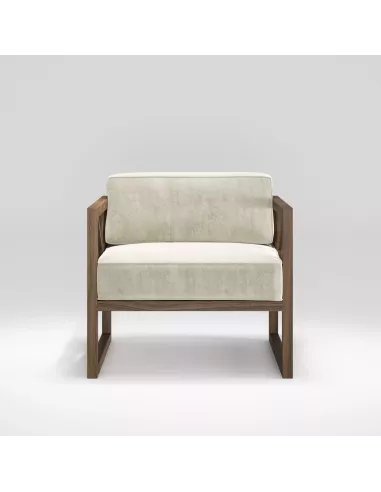 Fauteuil Noyer Massif Tree  - Fait main - Différentes options de tissus -  Wewood