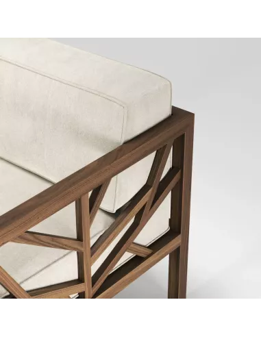 Fauteuil Noyer Massif Tree  - Fait main - Différentes options de tissus -  Wewood