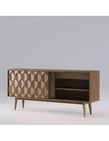 Buffet Scarpa - Noyer massif - Fait main