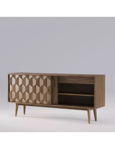 Buffet Scarpa - Noyer massif - Fait main