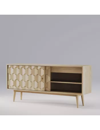 Buffet Scarpa fait main en chêne massif 2