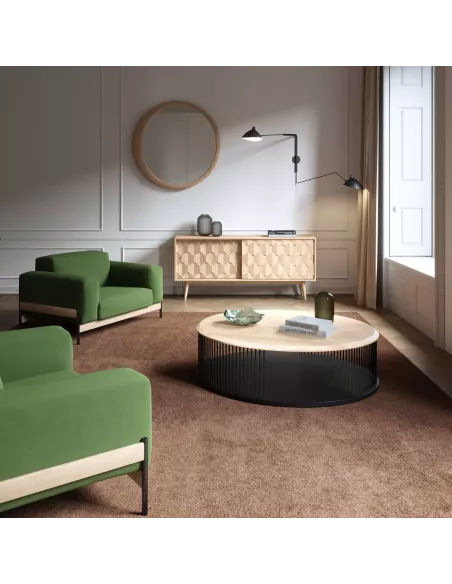 Buffet Scarpa - Chêne massif - Fait main