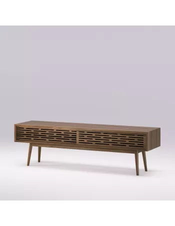 Meuble TV Radio - Noyer massif - Fait main