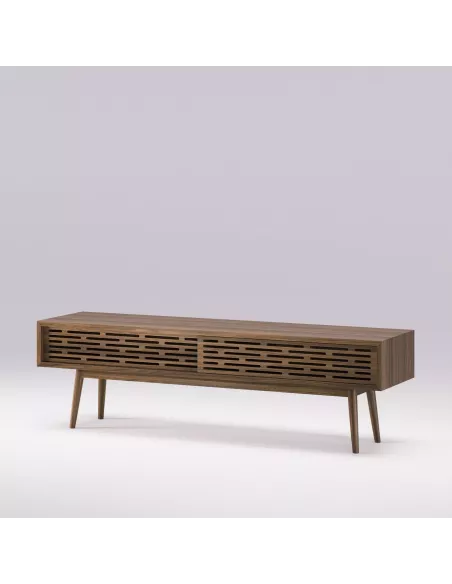 Meuble TV Radio - Noyer massif - Fait main