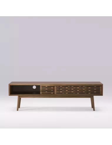 Meuble TV Radio - Noyer massif - Fait main