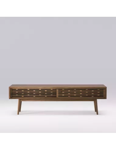 Meuble TV Radio - Noyer massif - Fait main