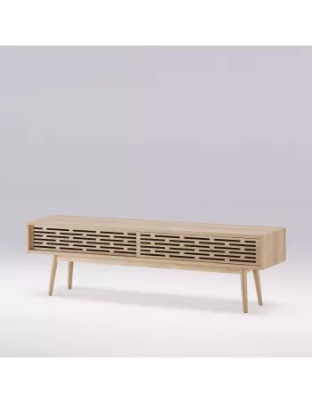 Meuble TV Multimédia en chêne massif fait main