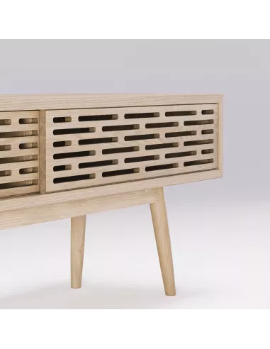 Meuble TV Radio - Chêne massif - Fait main