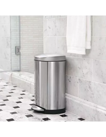Poubelle forme demi-lune 6L acier brossé - Simplehuman