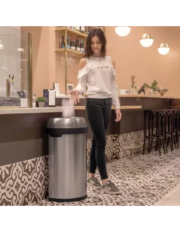 Poubelle de Bureau Demi Lune 60L Ouverte - Simplehuman 2