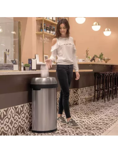 Poubelle de Bureau Demi Lune 60L Ouverte - Simplehuman