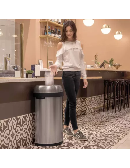 Poubelle de Bureau Demi Lune 60L Ouverte - Simplehuman