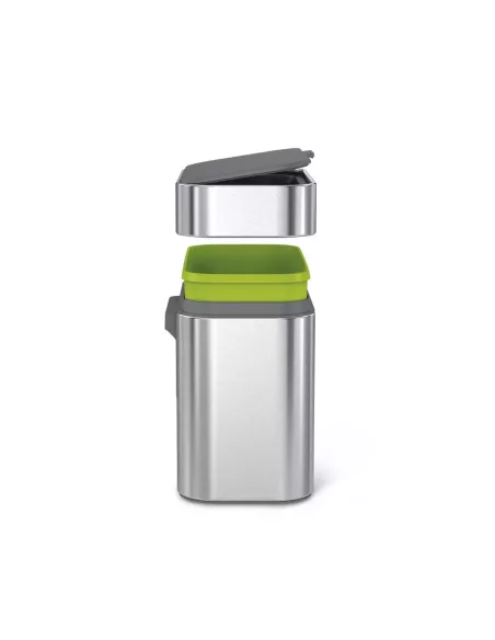 Poubelle Compost Cuisine 4L Acier Inoxydable Brossé - Simplehuman