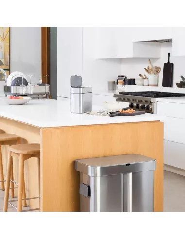 Poubelle Compost Cuisine 4L Acier Inoxydable Brossé - Simplehuman