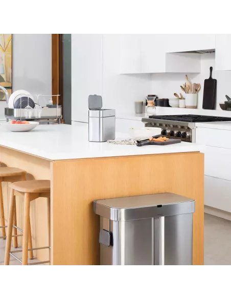 Poubelle Compost Cuisine 4L Acier Inoxydable Brossé - Simplehuman