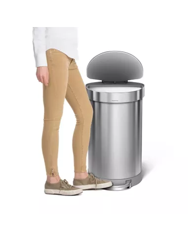 Poubelle 45L demi-lune à pédale - Simplehuman