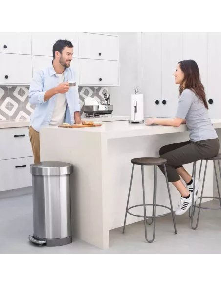 Poubelle 45L demi-lune à pédale - Simplehuman