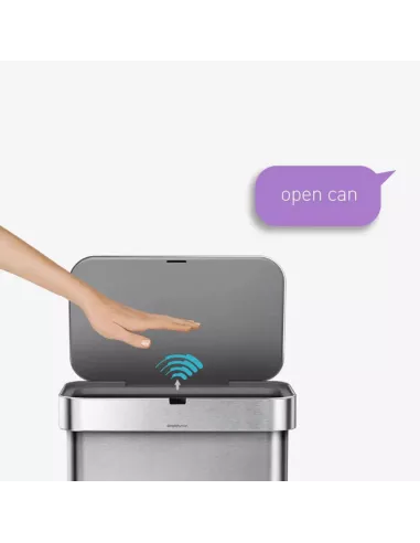 Poubelle 34L+24L détection vocale - mouvement - Simplehuman