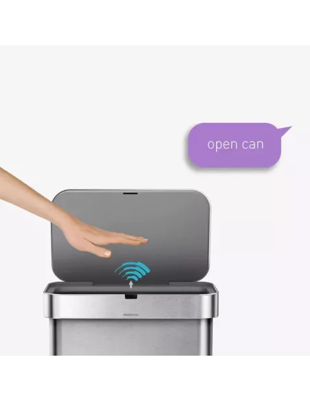 Poubelle 34L+24L détection vocale - mouvement - Simplehuman