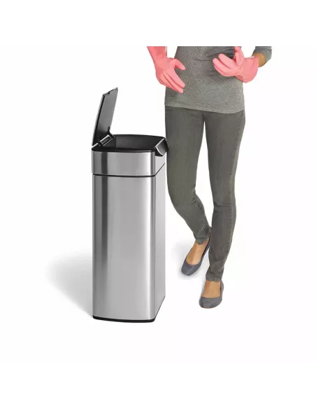 Poubelle 30L à Touch-bar rectangulaire - Simplehuman