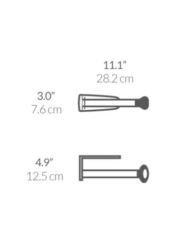 Porte Essuie Tout Mural Inox Brillant  (l 23cm) - Simplehuman