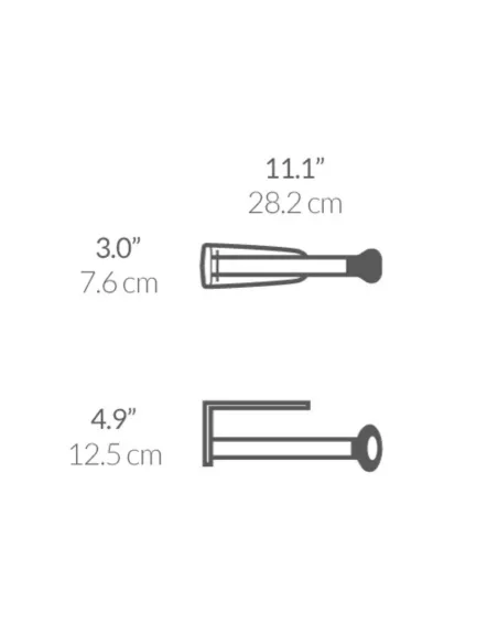 Porte Essuie Tout Mural Inox Brillant  (l 23cm) - Simplehuman