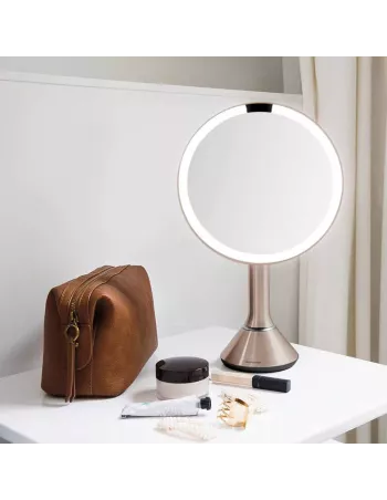 Miroir Grossissant X5 à capteur - Rose doré - Simplehuman 2