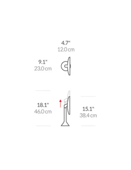 Miroir Grossissant X5 à capteur - Blanc - Simplehuman