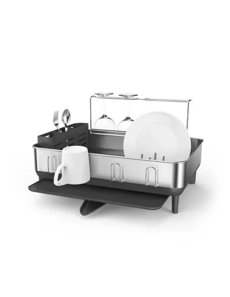 Egouttoir Vaisselle Gris Acier Inoxydable - Simplehuman