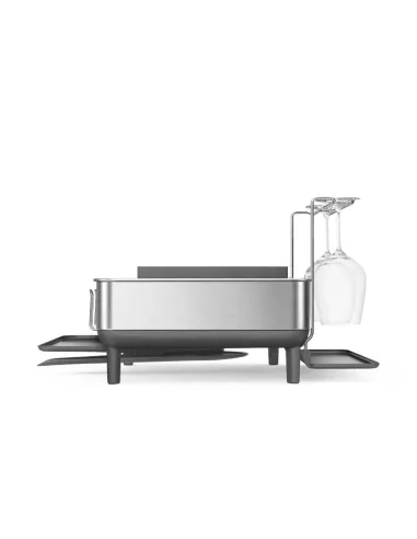 Egouttoir Vaisselle Gris Acier Inoxydable - Simplehuman