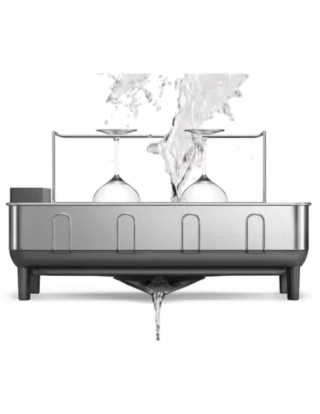 Egouttoir Vaisselle Gris Acier Inoxydable - Simplehuman