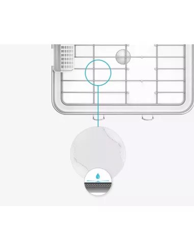 Egouttoir Vaisselle Gris Acier Inoxydable - Simplehuman