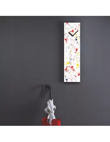 Horloge Murale Design Style Jackson Pollock – Fabriquée en Italie