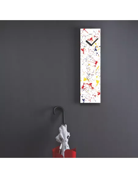 Horloge Murale Design Style Jackson Pollock – Fabriquée en Italie