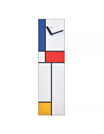 Horloge Murale Design Style Piet Mondrian – Création Renzo Schiratti – Fabriquée en Italie