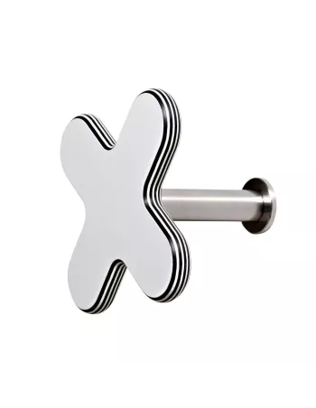 Patère en forme de X aux bords arrondis pour une décoration made in Italie Créativando