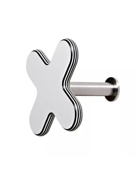 Patère en forme de X aux bords arrondis pour une décoration made in Italie Créativando