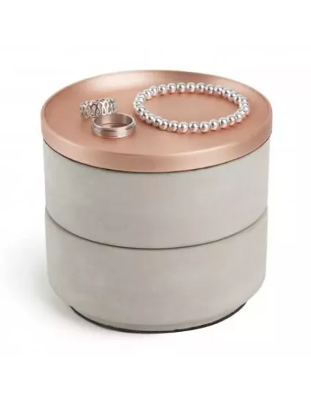 Boîte à bijoux Tesora béton cuivre