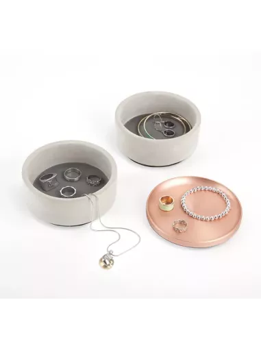 Boîte à bijoux Tesora béton cuivre