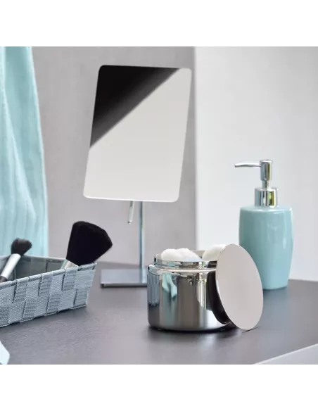 Boîte à Coton Faber - Inox Brillant