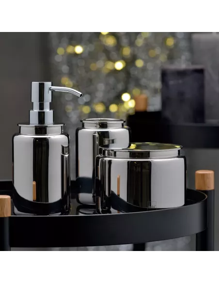 Boîte à Coton Faber - Inox Brillant