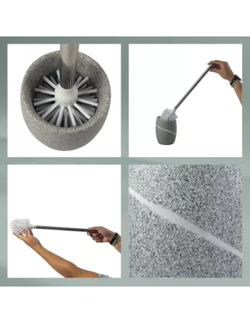 Balayette WC Imitation Pierre Talus Gris 2