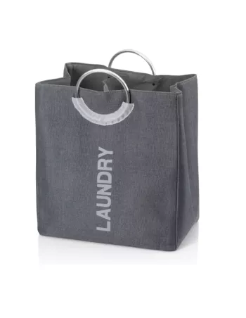 Panier à Linge Palma - Double Compartiment - Gris Foncé