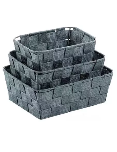 Lot de 3 corbeilles de rangements grand format